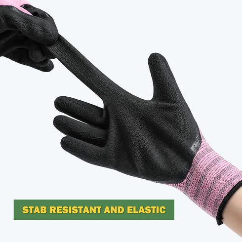 Gardening Gloves - 6 Pair Gardening Gloves for Women/Men, Breathable Natural Latex Garden Gloves with Grip...