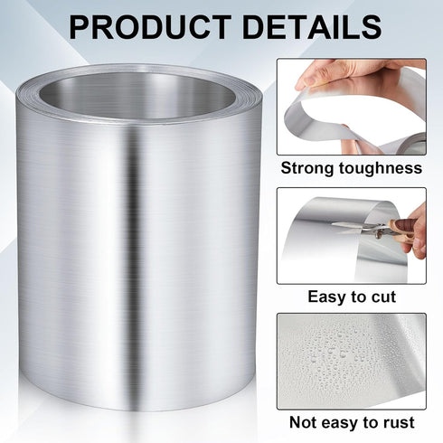 1 Roll Aluminum Flashing Roll Roof Flashing for Sealing Windows Doors Siding Roofing Stains Moss and Mildew Prevention (4" x 20')...