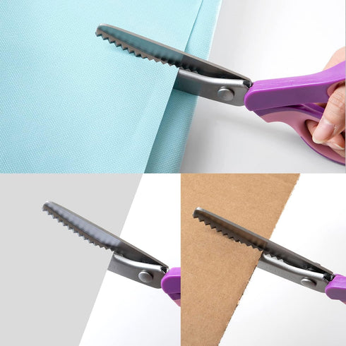 9.25 Inch Pinking Shears, Sharp Stainless Steel Zig Zag Scissors for Fabric Paper Leather, Comfort Grip Handled Professional Fabric Craft Sewing D...