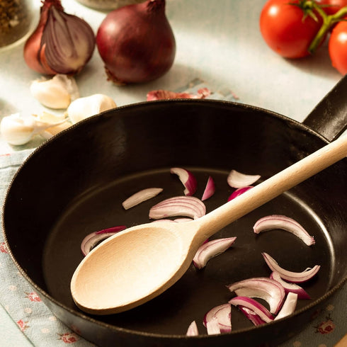 Mr.Woodware 16 Inch Wooden Spoons for Cooking - Set of 3 Long Handle Oval Wooden Spoon for Mixing, Stirring, Tasting - Kitchen Wooden Utensils For...