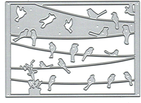 Bird on The Wire Metal Die Cuts for Card Making,Bird Flower Frame Card Cutting Dies Cut Stencils DIY Scrapbooking Album Embossing Paper Card Embos...