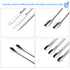 22 Pieces Stainless Steel Lab Spatula Micro Scoop Set Laboratory Sampling Spoon Mixing Spatula for Powders Gel Cap Filler...
