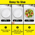 Food Scale White, 22lb/10kg Digital Kitchen Scale Grams and oz for Baking Cooking and Weight Loss, 1g/0.04oz Precise Graduation, Easy Clean Stainl...
