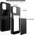 Nvollnoe for iPhone 12 Pro Max Case with Card Holder Heavy Duty Protective Dual Layer Shockproof Hidden Card Slot Slim Wallet Case for iPhone 12 P...