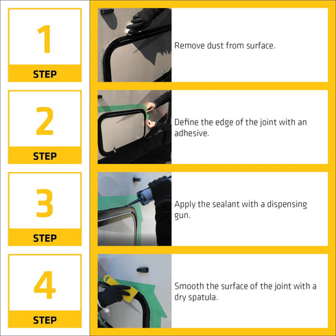 Sika Sikaflex-221 - Black - Multi-purpose polyurethane sealant/adhesive - Creates permanent elastic seal - Sandable/paintable - Non-corrosive - 10...
