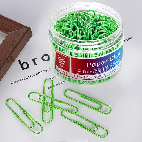 Paper Clips Assorted Sizes 400 Pieces, 2"?50mm?Large Paper Clips and 1.3" ?33mm?Paper Clips Medium Size, Sturdy Coated Paper Clips Smooth for Offi...