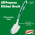 Libman Green & White Cleaning Brush Kit, 3-Piece Set, All-Purpose Brushes for Kitchen, Basins, Sinks, Dishwashers...