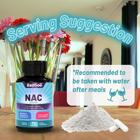 NAC Supplement, N-Acetyl Cysteine Capsules 800mg, N-Acetyl Supplement with Milk Thistle 200mg, Antioxidant Support, Vegan, GMOs-Free, NAC 90 Count...