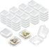 60 Pieces Mini Plastic Jewelry Box Clear Storage Box Small Storage Containers with Hinged Lids for Beads Jewelry Earrings Chains Earplugs Craft, 1...