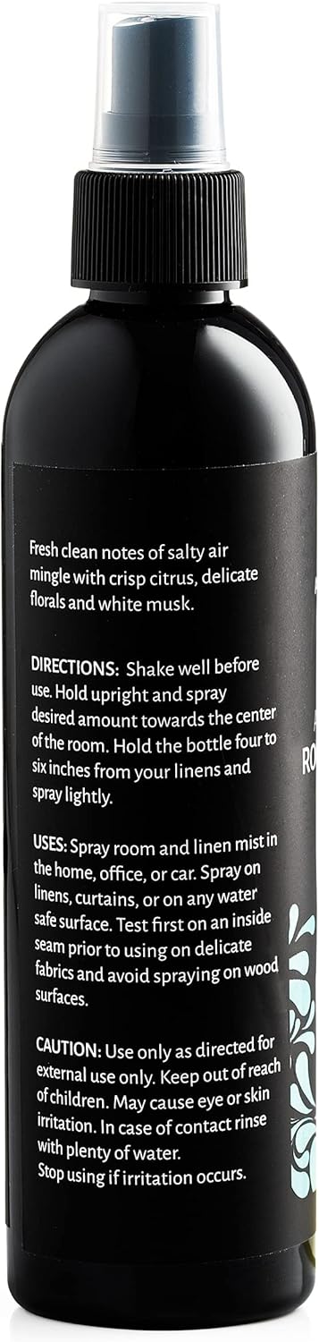 Aromasong All Natural Ocean Mist Room & Linen Spray For Pillows and Sheets - Odor Eliminator Bed Spray Air Freshener All Natural Essential Oil Spr...