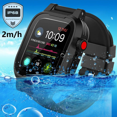 for Apple Watch Case 44mm Waterproof Case, IP68 Full Body Protection Case with Screen Protector and Band, Case Cover for iWatch Series 6/5/4/SE 44...