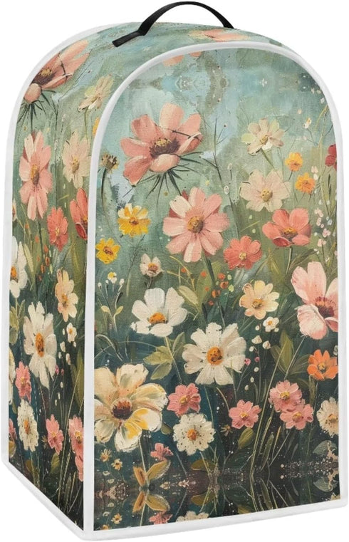 Blender Cover Dust Cover Floral Food Processor Cover with Top Handle Small Kitchen Appliance Covers Anti Fingerprint Coffee Maker Cover Kitchen De...