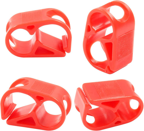 5 Pcs 1/4" - 5/16" Tube O.D. Plastic Tubing Clamps, Adjustable Tube Clamp Shut Off Hose Clamp, Laboratory Pinch Valve Flow Control Hose Clamp (Red...