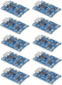 MakerFocus 10pcs TP4056 Charging Module with Battery Protection 186 50 BMS 5V Micro USB 1A 186 50 Lithium Battery Charging Board...