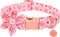 Valentine’s Day Dog Collar with Flower, Valentine Flower Collar Puppy Girl Dog or Cat, Valentine’s Day & Wedding Gift Pet Collar, Cotton Plaid Col...