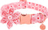 Valentine’s Day Dog Collar with Flower, Valentine Flower Collar Puppy Girl Dog or Cat, Valentine’s Day & Wedding Gift Pet Collar, Cotton Plaid Col...