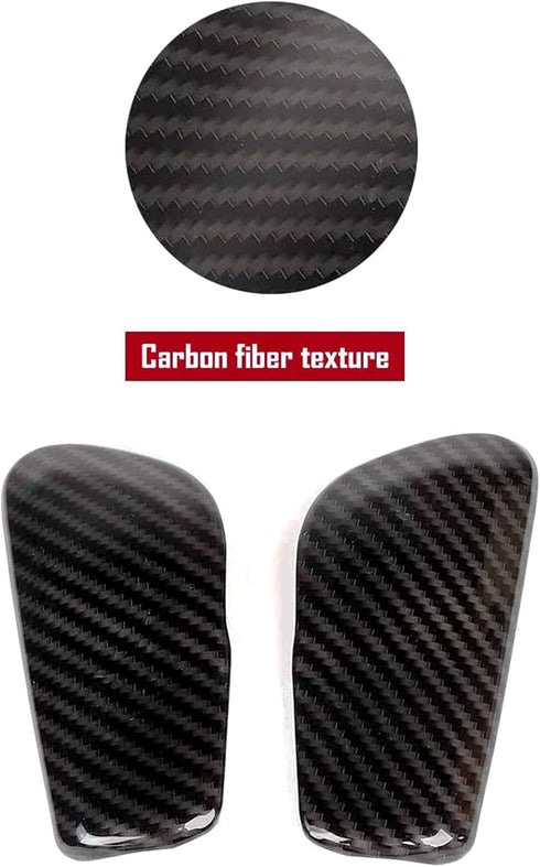CheroCar Carbon Fiber Grain Gear Shift Knob Decoration Trim for 2017-2020 Jeep Grand Cherokee, Interior Accessories, 2 Pack...