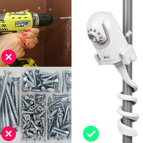 Baby Monitor Mount Camera Shelf Compatible with Infant Optics DXR 8 & DXR-8 Pro and Most Other Baby Monitors,Universal Baby Camera Holder,Attaches...