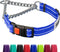 CollarDirect Martingale Dog Collar with Stainless Steel Chain and Quick Release Buckle - Reflective Collar for Large, Medium, Small Dogs - Blue, S...
