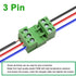 Tnisesm 12Pcs 3 Pin Screw Terminal Block Connector 5.08mm Pitch Pluggable with 3 Pin Phoenix Plug 300V 15A for 28-12AWG Cable...