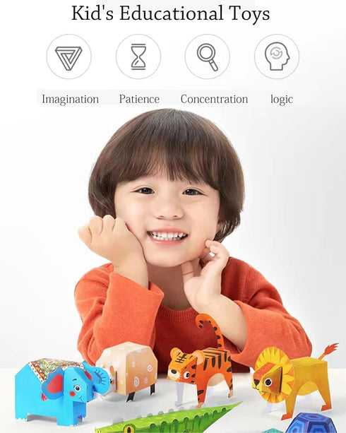 MIREONETRY Origami Kit for Kids Ages 6+,16 Style 3D Animal Origami Paper Kit,Easy Origami Paper Art for Beginners Kids Adults,Gifts for Boys&Girls...