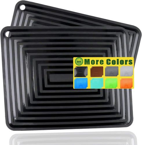 LogHog Large Silicone Trivet Mats for Hot Dishes/Pans, Heat Resistant Pot Holder, 9"x12" Non Slip Flexible Durable Pot Coaster Kitchen Table Mats ...