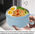 Microwave Soup Mugs with Lids,28.7oz Microwave Ramen Bowl with Lid,with Removable 304 Stainless Steel Liner,Improved Easy-Grip Design for On-the-G...