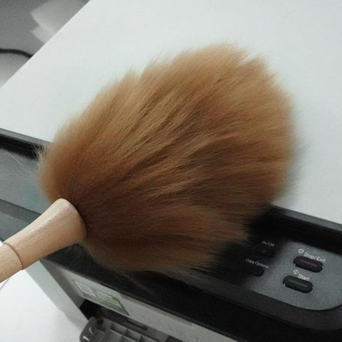 Lambswool Dusters for Cleaning Comfortable Solid Wooden Handle Dust Brush for Office, Car, Window, Furniture...