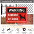 2 Pack Beware of Dog Signs 10 x 7 Inches Metal Dogs Warning Sign for Fence Yard Door Gate Lawn Reflective Sturdy Rust Aluminum Waterproof Easy to ...
