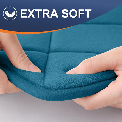 OLANLY Memory Foam Bath Mat 30x20, Ultra Soft and Absorbent Bathroom Mat, Machine Washable Bathroom Rugs, Comfortable, Thick Bath Rugs Carpet for ...