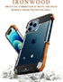 Kowauri Case for iPhone 12/iPhone 12 Pro,Drop Protection Aluminum Metal Wood Bumper Frame Cover Shockproof Dropproof Protective Case for iPhone 12...