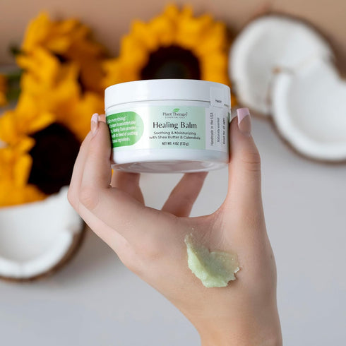 Plant Therapy Healing Balm 4 oz 100% Pure & Natural, Nutrient-Rich Botanical Formula, Soothing Ingredients: Shea Butter, Tamanu Oil, and Calendula...
