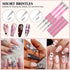 SAVILAND 6pcs Nail Art Liner Brushes Set - Nail Brush Gel Polish Painting Nail Art Design Brushes Pen with Crushed Diamond Rhinestone Handle for P...