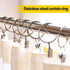 36 Pack Heavy Duty Nickel Plated Metal Curtain Rings with Clips Hooks Open Rings for Curtains and Robs,Easy to Open and Close(Silver)...