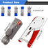 mxuteuk RG59 RG6 Coax Cable Crimper Tool Coaxial Compression Tool Fitting Wire Stripper With 5PCS F Type RG6 Compression Connectors...