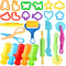 Playdough Tools for Kids, 24 Pieces Play Dough Tools Set with Rolling Pins,Playdough Cutters,Playdough Extruders,Scissor...