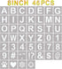 46 Pcs Letter Stencils Symbol Numbers Craft Stencils, Reusable Alphabet Templates Interlocking Stencil Kit for Painting on Wood, Wall, Fabric, Roc...