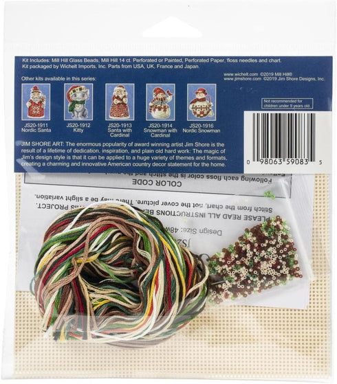 Puppy Counted Cross Stitch Ornament Kit Mill Hill 2019 Jim Shore JS201915...