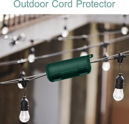 Extension Cord Cover Outdoor, IP54 Water-Resistant Power Cord Protector Electrical Connection Box Outside Weatherproof Cable Safety Cover for Elec...
