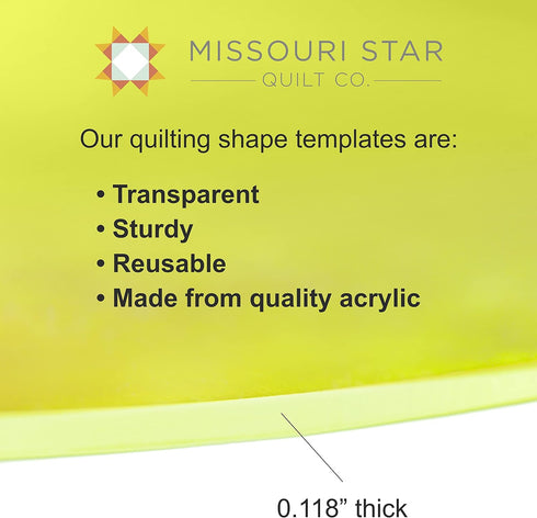 Missouri Star Quilt Circle Template, 5” | Round Acrylic Circle Ruler for Quilting Charm Packs and Precut Fabric Squares | Essential Quilt Supplies...