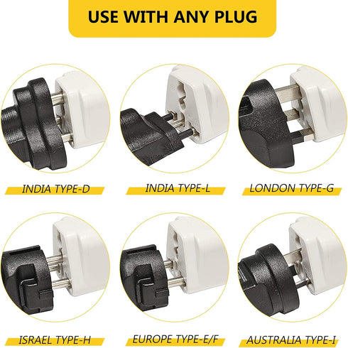 8 Pack Universal Adapter, UK to US Adapter, Europe to US Plug Adapter, Travel Adapters, European to USA General Adapter, American Outlet Plug Adap...