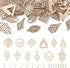 Boho Wooden Earring Making Kit 48pcs Unfinished Natural Wood Filigree Pendants in Round & Rhombus & Tree & Arrow & Kite Shape with Earring Hooks &...