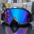 Motorcycle Goggles - Dirt Bike & Motocross Goggles, Windproof & Dustproof, Anti-Scratch, Offroad, PU Resin Frame, Black Frame + Color Lens...