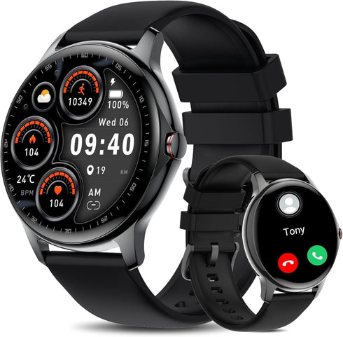 Holiday Smart Watches for Men Women with Answer Make Calls, 1.32" Digital Fitness Watch with Heart Rate Monitor Sleep Step Counter Tracker, IP68 W...