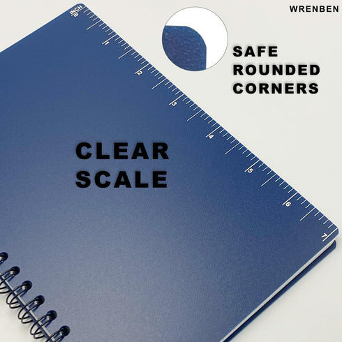 2PCS Waterproof Spiral Notebooks with Stone Paper and PVC Cover, Graph Pattern Weatherproof Notepad 100 Pages, Medium Size All-Weather Steno Pads ...