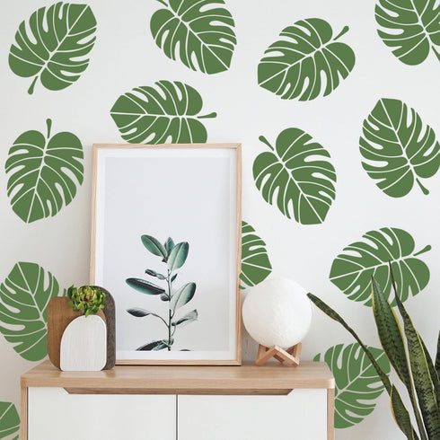 Leaf Stencils, Palm Leaf Stencils, Fern Leaf Stencils for Painting on Walls, Furniture, Canvas, Wood, Home Wall Decor DIY Art Crafts (Tropical Jun...
