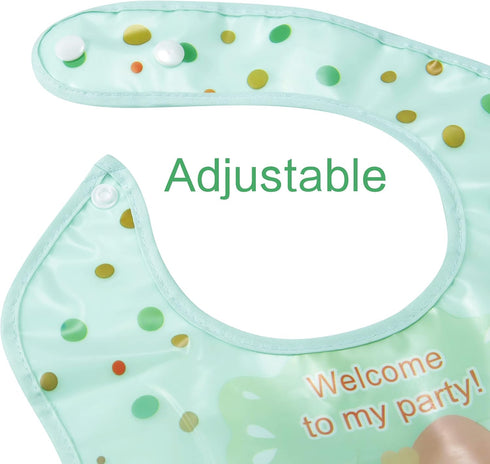 Amplim Baby Feeding Bib (3-Pack) Toddler/Baby Bibs for Eating. Waterproof, Adjustable, Lightweight. Eco-friendly PEVA material. BPA, Lead, Phthala...