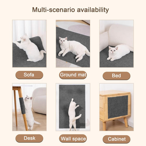 Cat Wall Scratcher Couch Cat Scratch Protector Mat Cat Scratch Furniture Protector 11.8 X 39.3 inch Wall Scratchers for Indoor Cats Self-Adhesive ...