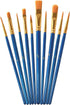 6 Pack 60 Pcs Nylon Hair Paint Brushes Set, Blue Artist Paint Brushes for Acrylic, Oil Watercolor, School Students Painting Set...