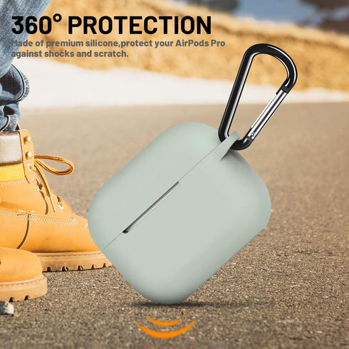 ATUAT for AirPods Pro 1st/2nd Generation Case Cover, Protective Silicone Skin Accessories with Keychain for Women Men for Apple AirPods Pro 2019/2...